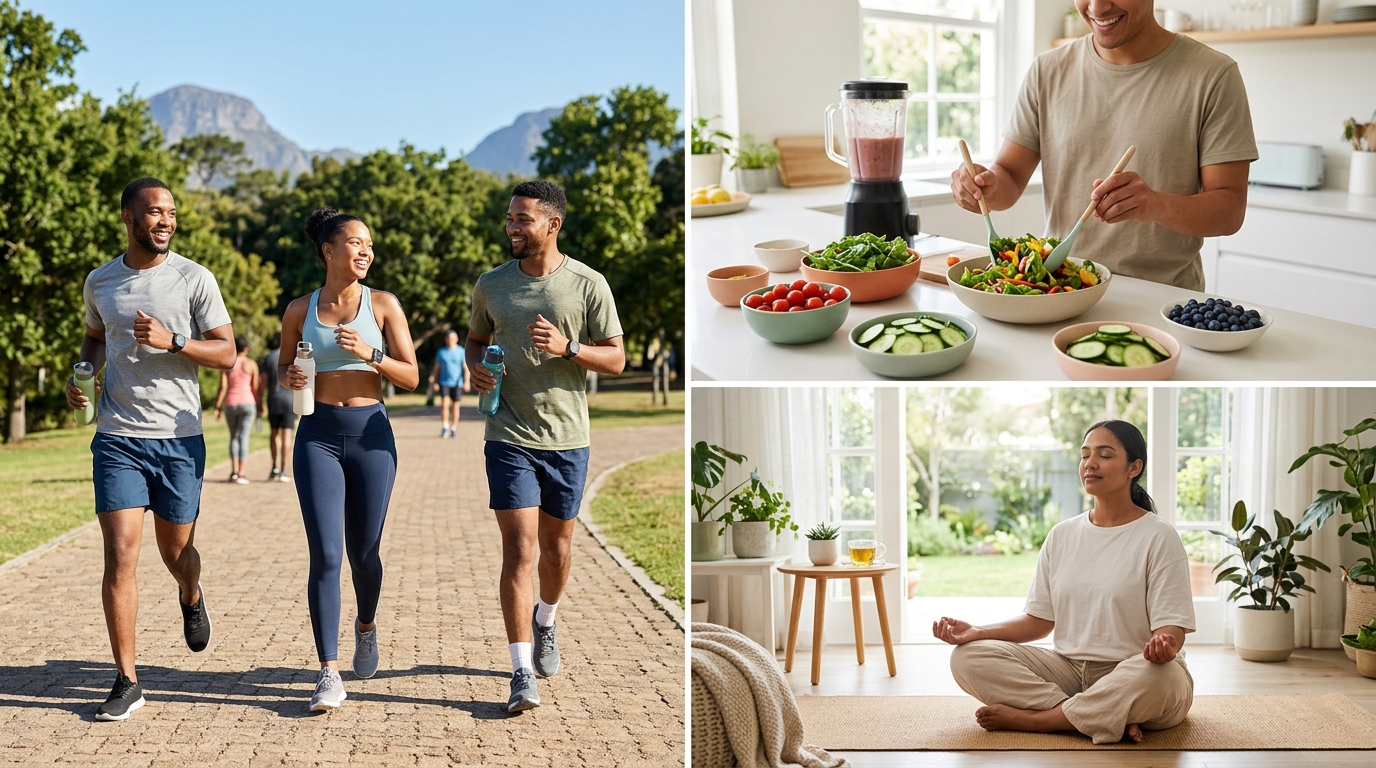 Healthy food and routine